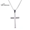Pendant Necklaces Jesus Cross Necklace For Men Women Stainless Steel Box Chains Christian Crucifix Silver Color Lucky Prayer Jewel228D