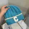 Woolen Hat Simple and Cute Color Contrast Knitted Hat Street Warm Hat Winter