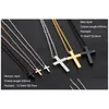 Pendant Necklaces Fashion Women Necklace Men 18K Gold 316L Stainless Steel Cross Classical Luxury Chains Pendants Drop Delivery Jewel Dhps9