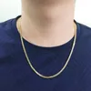 40-60cm 2.8mm Real Solid 925 Sterling Silver Gold Color Italy Box Chain Necklace Women Men Jewelry Heavy Kolye Collares Hip Hop 231229