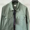 Erkek ceket tasarımcısı cp ceket fermuarlı gömlek bahar ve sonbahar İngiliz genç erkekler gevşek şirketler bluz hırsız yaka erkek ceket