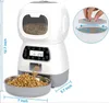 YUEXUAN Designer Alimentatore Automatico Intelligente per Animali Domestici Dispenser Intelligente per Alimenti Secchi per Timer Ciotola in Acciaio Inossidabile Forniture per Cani Gatti Alimentatore Manuale a Punto Fisso da 3,5 Litri