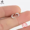 Stud Real 925 Sterling Silver Heart Earrings for Women Korean Small Dolphins Snake Leaf Flower Earings smycken Accessorie246h