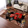 3D Vintage Car Area Rug Stor matta för vardagsrum sovrum soffa dekoration dörrmatta kök nonslip golvmatta picknickläger 231229