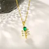 Anhänger Halsketten Mode Zirkon Sonnenblumen Halskette Für Frauen Einfache Edelstahl Schlüsselbein Kette Damen Mädchen Schmuck Geschenke