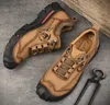 Outdoor Camping Hiking Shoes Men Genuine Leather Sports Sneakers Man Travel Casual Shoes Leisure Walking Climbing Men's Footwear