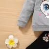 Kleidung Sets Kinder Casual Cartoon Anzug Kinder Kleinkind Baby Mädchen Langarm Nette Tops Bluse Leopardenmuster Hosen Hosen Outfits