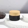 Bottiglie di stoccaggio 1 pz 15 g Vasetti di crema di vetro Imballaggio cosmetico con coperchio in grana Tappi di plastica Fodere interne Rotondo vuoto Piccolo