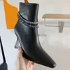 JC Jimmynessity Choo Shoes Quality High Decoration Boots Crystal Ladies Lamp Shoes Quality Small Square Head High Heel Booties Luxury Designers Sosm