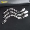 Good Price Good Quality Factory Directly Sales Hip Hop Jewelry Vvs Moissanite Silver Cuban Link Chain 15mm Iced Out Cuban Link