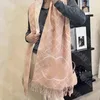 GD Grueso CD tb G Bufandas Bufanda Cachemira FF Mantón Mujer Largo C Invierno Wram Pashmina Wraps Hijab Con Borla Bufanda Foulard Regalo Diseñador