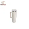 مع شعار 40 أوقية القدح بهلوان مع مقبض معزول Tumblers Lids Straw Straw Stainste Coffee Termos Cup JLK 40oz من الجيل الثاني