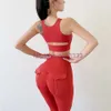 Survêtement pour femmes vêtements de sport tenue de Yoga ensemble Leggings serrés soutien-gorge de sport élastique Fitness ensemble de gymnastique costume pour femmes 13 couleurs