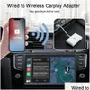 Diğer Bakım Temizleme Araçları Kablosuz Carplay Adaptörü, Dongle Fişine Kablolu Kablolu USB Bağlantı Araba Damlası Teslimat Dhzqn