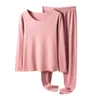 Mäns sömnkläder Kvinnor Termiska underkläder Värme Mysig vinterpyjama Set för mjuka varma toppbyxor med höga nätter