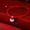 Bracelets de charme Bracelet en argent sterling 925 pour femmes Corde dynamique rouge Été 2023