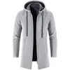 Herfst Winter Warme Rits Middellange Vest Truien Man Casual Knitwear Sweatercoat herenkleding