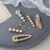 Haarspeldjes 6 stks/set Veer Schaar Voor Vrouwen Met Kristal Strass Parels Haarspeldjes Mode-sieraden Accessoires Geschenken YHA054