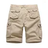 Herenshorts Modekleding Heren Cargo Zomer Korte broek Meerdere zakken Man Casual Katoen Maat 30-38