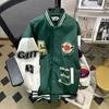 American Street Retro Embroidered Letters Flocking Men And Women Baseball Uniforms Y2K Trend College Style Joker Loose Jacket 231229