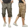 شورت الرجال Nieuwe Zomer Mode Camouflage Cargo Korte Heren Losse Militaire Broek Man Man Multi-Pocket Grote Maat 29-44