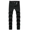 Men039s Jeans 2021 Uomini impilati strappati maschio denim nero pantaloni a gamba dritta studenti slim fit fidanzato streetwear qualità reggiseno4934541