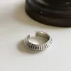 Cluster-Ringe, schweres Handwerk, europäischer und amerikanischer Stil, Kompass, Ganzkörper-S925-Silber, Handschmuck, cooler, modischer Textur-Ring