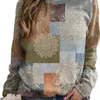 Kvinnors hoodies Höst/vinter 2023 3D Butterfly Print Pullover Casual Fashion Lous Round Neck tröja stor 4xl