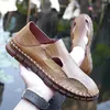 Sandaler storlek 38-47 mäns casual loafers utomhushandbok Stängd tå slip-on strandmikrofiber läder vandring