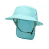 Summer Beach Surfing Hat Men Kobiet kubełko czapkę oddychającą wodoodporną nadmorską czapkę o szerokim rondaku Szybki suszący czapka filtra przeciwsłoneczna 231229