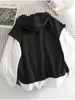 Kvinnor Pants Women Streetwear Harajuku 3 Piece Set For Chain Spring Cargo Hooded Vest White Loose Blouse