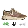 Doold Dirty Mujeres Hombres Marca de lujo Golden Gooseices Zapatos de diseñador casual Beige Gamuza Negro Blanco Plata Brillo Suela Plataforma Correr Suela Corredor Zapatillas de deporte Entrenador