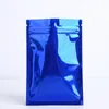 غلاف الهدايا 300pcs حزمة اللون الأزرق الحزمة الألومنيوم رقائق حقيبة طعام مغلقة ذاتيا حلوى الحلوى مسحوق الرائحة الرائحة مقاومة الرائحة.