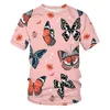 Men's T Shirts Summer Style 3d Printing Butterfly And Women's T-shirts Fashion Streetwear O-neck Short-sleeved Children's Harajuku