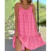 Casual Dresses Elegant Women Sexy Strap 2023 Summer Lady Floral Loose Tank Top Dress Beach Vacation Female Robe S-5XL