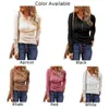 Damesblouses Jurk Casual Dagelijks met Haute Edition Henley T-shirt Top Kant Lange mouw Perfect voor elke gelegenheid