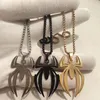 Hänge halsband rostfritt stål spindelhalsband för kvinnor män på nackkedjan charm gotiska smycken