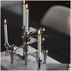 Candle Holders Geometric Aesthetic Candles Candelabro Pedestal Nordic Luxury Metal Small Modern Kaarshouder Decorations Drop Deliver Dh0Qn