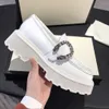2024 neue Schuh Damen Designer Leder Retro Mode Loafer Schuhe Luxus Damen Streifen Plattform Erhöhung kleine Lederschuhe Kleid Schuhe