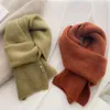 Scarves 2023 Korea Cashmere Scarf Women's Autumn Winter Fashion Knitted Thicke Warm Soft Office Lady Elegant Female Shawl