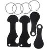 Sleutelhangers 4 stuks token sleutelhanger klein winkelwagentje tokens duwauto metalen kar flesopeners