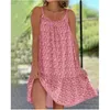 Casual Dresses Elegant Women Sexy Strap 2023 Summer Lady Floral Loose Tank Top Dress Beach Vacation Female Robe S-5XL