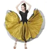 Scene Wear Modern Social Dance Dress Practice Long Ladies Waltz Big Swing kjol Latin Salsa Rumba paljett Elegant