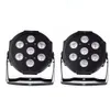 2st/LED Flat Par7x12W/RGBW 7x18W RGBWA+UV Light DMX512 6-10CH Stage Light Stroboscope for Home Entertainment Professional Stage