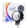 라이트 바 작업 조명 3 인치 7d 20W 방수 라운드 LED 천사 눈 바 12V 24V 6500K 화이트 블루 오토바이 오프로드 작업 H DHCW3