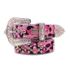 Momen Fashion Mirror Quality Rhinestone Belt Rock Gold Backle Men Crystal Belts幅3.8cm側の金属青銅のバックルベルト