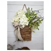 Fleurs décoratives 1 pièce fleurs sauvages porte panier suspendu couronne maison porche ferme décor fleur en soie