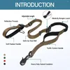 Dog Collars Multi-Functional Hands Free Leash For Medium Large Dogs Professional Harness With Car Seatbelt Training Walking Running