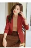 Costumes pour femmes 2023 Femmes Blazer Marron Rouge Vert Noir Mode Professionnel Vestes formelles Un bouton Bureau d'affaires Dames Manteau de travail Tops