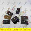 L Designer padrões chave bolsa moeda bolsa carteira designers carteiras bolsas titular do cartão moneybag couro mini saco para homens mulheres 8 col190S
